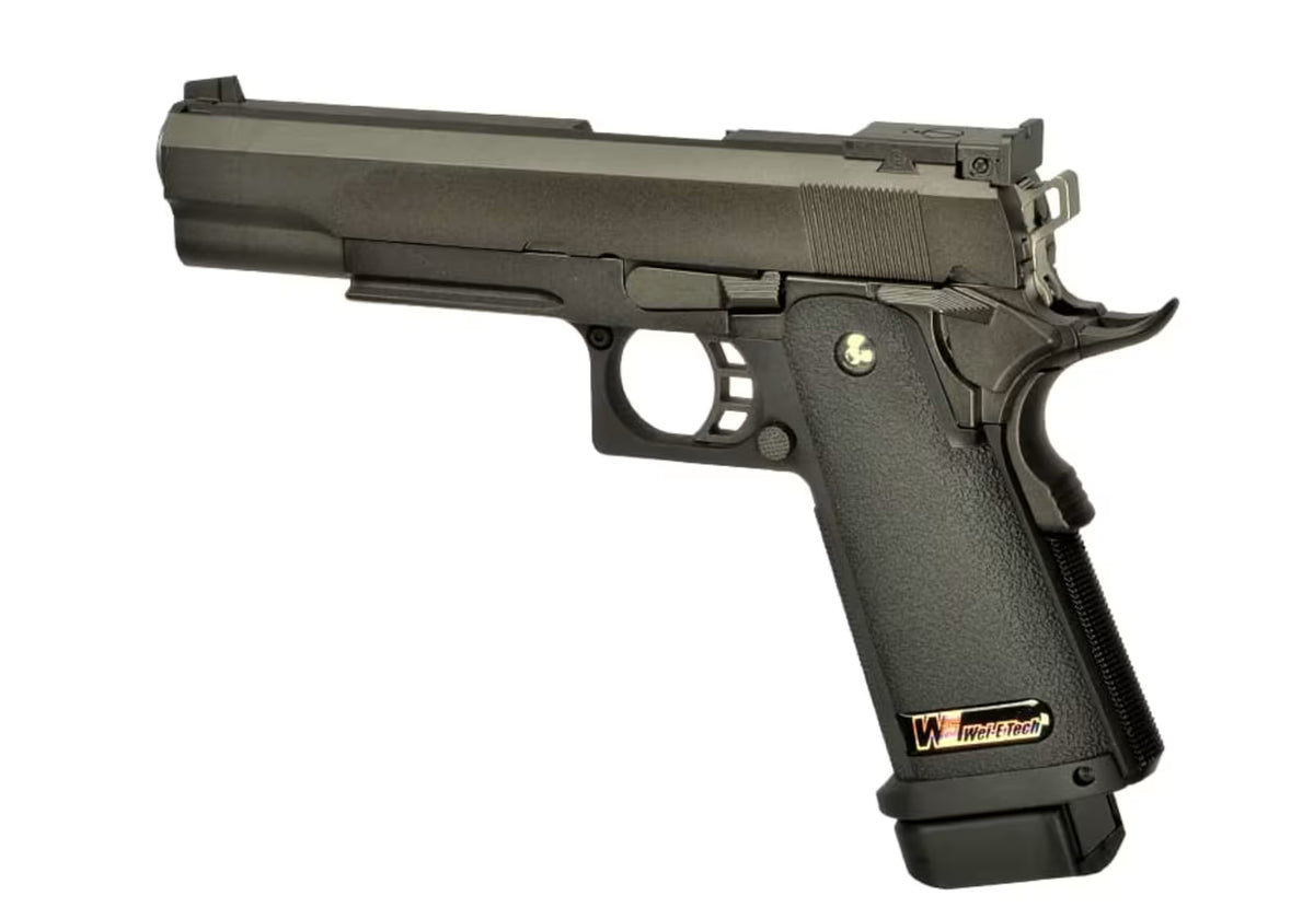 WE Hi-Capa 5.1 Full Metal GBB Airsoft-Pistole – Schwarz