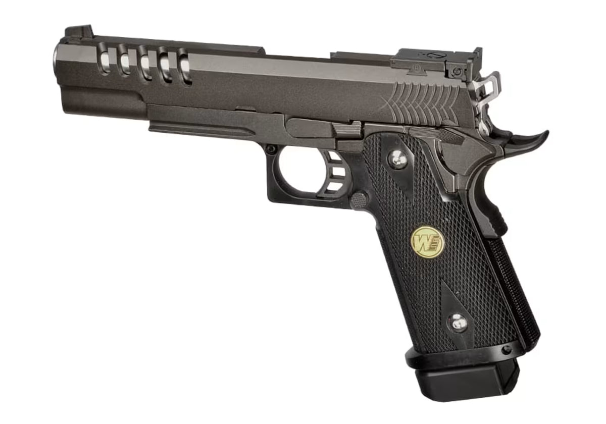 WE Hi-Capa 5.1 K Full Metal GBB Airsoft-Pistole – Schwarz