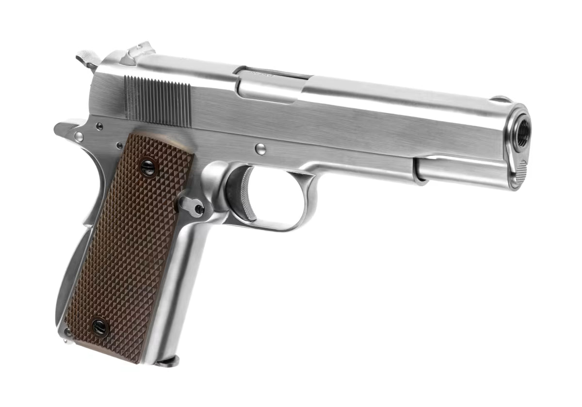 WE M1911 Full Metal V3 GBB Airsoft-Pistole – Silber
