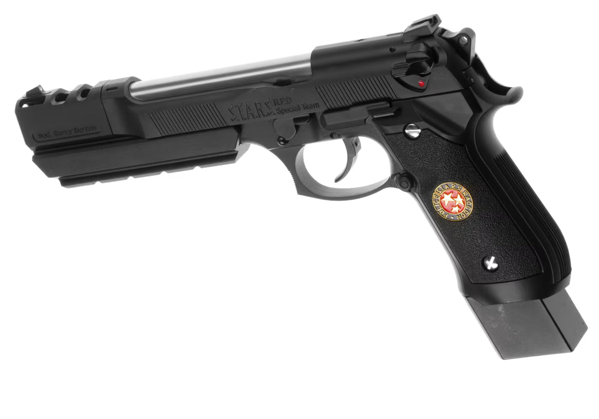WE M92 Biohazard Extended Full Metal GBB Airsoft-Pistole – Schwarz