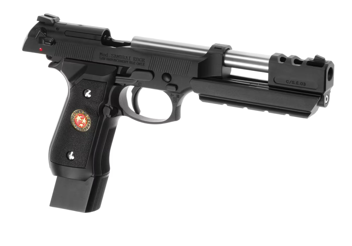 WE M92 Biohazard Extended Full Metal GBB Airsoft-Pistole – Schwarz