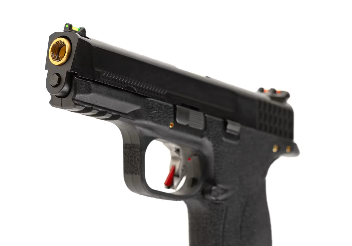 WE WET-05 BK Gold Barrel Metal Version GBB Airsoft-Pistole