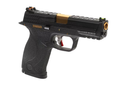 WE WET-05 BK Gold Barrel Metal Version GBB Airsoft-Pistole