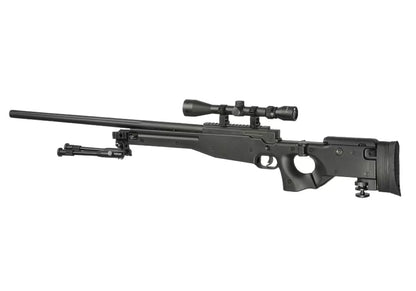 Well AW .338 (MB08) Upgraded Springer Scharfschützengewehr Set – Schwarz