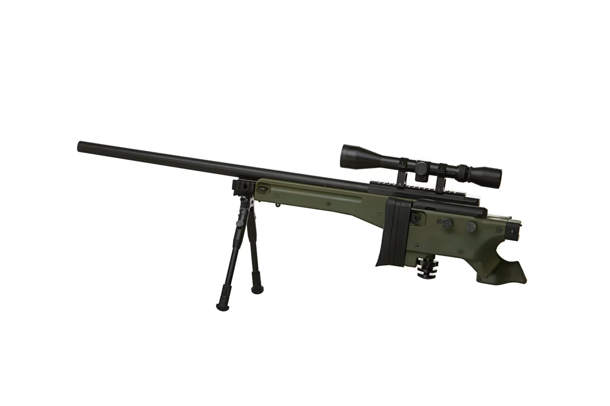 Well AW .338 (MB08) Upgraded Springer Scharfschützengewehr Set – OD (Olive Drab)