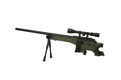 Well AW .338 (MB08) Upgraded Springer Scharfschützengewehr Set – OD (Olive Drab)